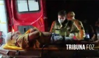 Homem atropelado por moto na Av. das Cataratas é socorrido pelo Siate