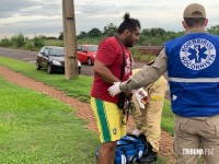 Siate socorre vítima de queda de moto na Av. Perimetral Leste