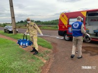 Siate socorre vítima de queda de moto na Av. Perimetral Leste