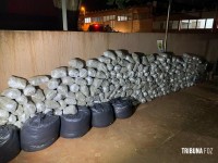 ROCAM apreende 373 Kg de maconha tipo capulho no Bairro Campos do Iguaçu