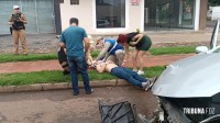 Siate socorre condutor após colisão na Av. Felipe Wandscheer