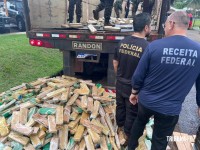 Policia Federal e Receita Federal apreendem 3 toneladas de entorpecentes na aduana da Ponte da Amizade