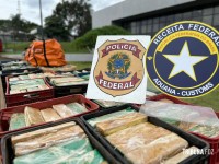 Policia Federal e Receita Federal apreendem 3 toneladas de entorpecentes na aduana da Ponte da Amizade