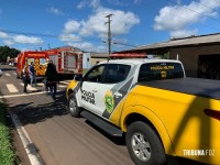 Siate socorre idoso após colisão de duas motos no Portal da Foz