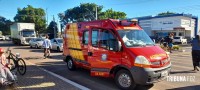 Ciclista é socorrido pelo Siate após colisão na Av. General Meira