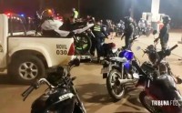 Policia Nacional do Paraguai apreende 14 motos com  escapamentos adulterados em Ciudad Del Este