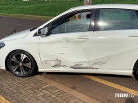 Motociclista é socorrido pelo Siate após colisão na marginal da BR-277