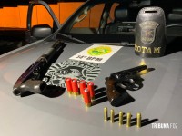 ROTAM apreende revolver e escopeta calibre 12 no Porto Meira