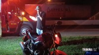 Motociclista é socorrido pelo Siate após queda na BR-277