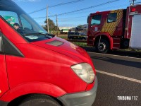 Siate socorre motociclista após colisão traseira na BR-277