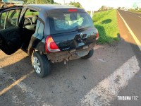 Siate socorre motociclista após colisão traseira na BR-277