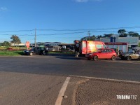 Siate socorre motociclista após colisão traseira na BR-277