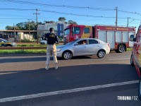 Siate socorre motociclista após colisão traseira na BR-277