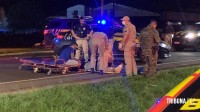 Motociclista embriagado atropela PRF durante atendimento de acidente com morte na BR-277