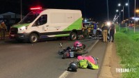 Motociclista embriagado atropela PRF durante atendimento de acidente com morte na BR-277