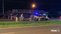 Motociclista embriagado atropela PRF durante atendimento de acidente com morte na BR-277