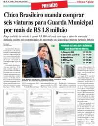 Chico Brasileiro manda comprar seis viaturas para Guarda Municipal por mais de R$ 1.8 milhão