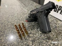 Cidadão aciona a PM e realiza entrega voluntária de uma pistola .380mm