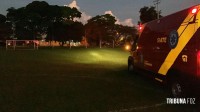 Siate socorre atleta no campo de futebol do Jardim Copacabana