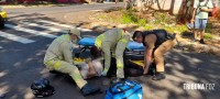 Motociclista fica gravemente ferido após colisão no cruzamento mais perigoso de Foz do Iguaçu