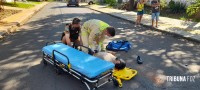 Motociclista fica gravemente ferido após colisão no cruzamento mais perigoso de Foz do Iguaçu