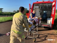 Motociclista é socorrido pelo Siate após colisão na Av. Perimetral Leste