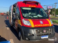 Motociclista é socorrido pelo Siate após colisão na BR-277