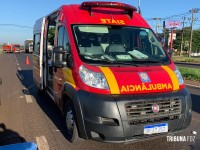 Motociclista é socorrido pelo Siate após colisão na BR-277