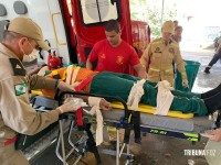 Trabalhador fica gravemente ferido após acidente de trabalho no Berverly Falls Park