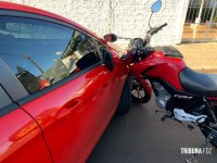 Motociclista fica gravemente ferido após veículo tentar fazer uma inversão no Bairro Morumbi II