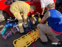 Motociclista fica gravemente ferido após veículo tentar fazer uma inversão no Bairro Morumbi II