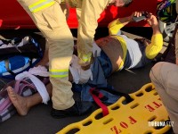 Motociclista fica gravemente ferido após veículo tentar fazer uma inversão no Bairro Morumbi II