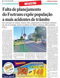 Falta de planejamento do Foztrans expõe população a mais acidentes de trânsito