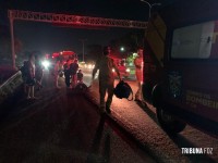 Motociclista colide contra carreta na BR-277 próximo ao CTG Charrua