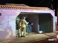 Bombeiros intervém em incêndio a residência criminoso no Três Lagoas