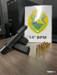 PM cumpre mandado de busca e apreensão e localiza arma de fogo no Bairro Três Lagoas 