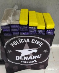 DENARC apreende drogas com mulher grávida de 7 meses na BR-277 em Foz do Iguaçu