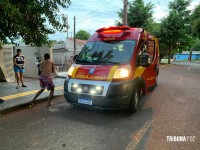 Motociclista tem o dedo amputado após queda de moto no Portal da Foz