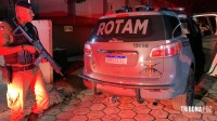 ROTAM estoura ponto de venda de drogas no Bairro Portal da Foz