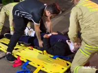 Motociclista colide contra veículo e é socorrido pelo Siate no Conjunto Libra