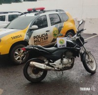 PM recupera motocicleta furtada no Bairro Beverly Falls Park