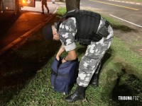 Unidade de Cães de Serviço (K9) do CHOQUE realizam abordagens a ônibus na Av. Costa e Silva