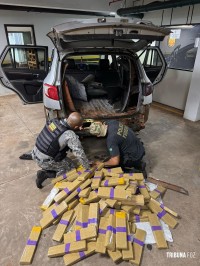 Polícia Federal, Receita Federal e Força Nacional prendem motorista com cerca de 132 Kg de entorpecentes