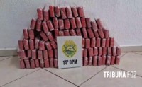 PM apreende três jovens com 95 tabletes de maconha na rodoviária de Foz