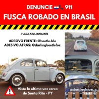 Policia Nacional do Paraguai recupera fusca furtado