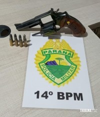 Policia Militar prende homem com arma de fogo em Santa Terezinha de Itaipu