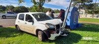 Motociclista fica gravemente ferido após colisão na Av. Paraná