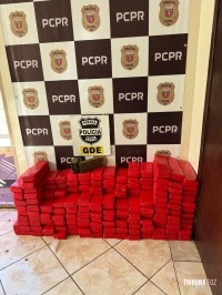 GDE da Policia Civil apreende 150 quilos de maconha em Foz do Iguaçu