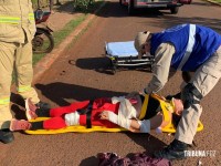 Siate socorre casal vítima de queda de moto no Gleba Guarani