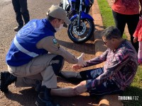 Siate socorre casal vítima de queda de moto no Gleba Guarani